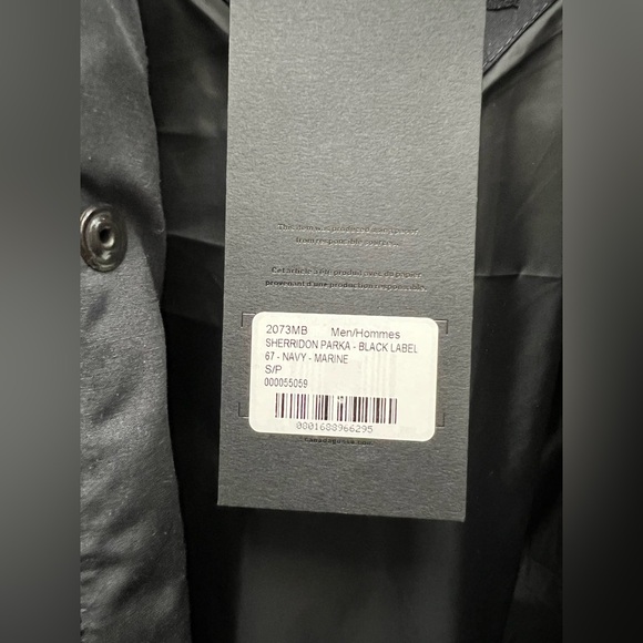 Canada Goose Sherridon Parka Black Label Men’s Small – NEW With Tags – Navy - Picture 11 of 11